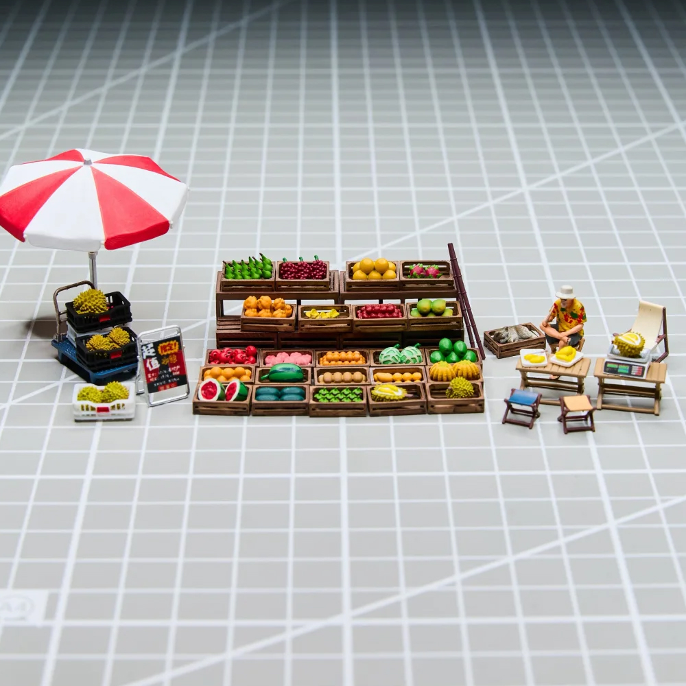 3D Printing Designing - Kicarmod 1/64 Fruit Stand Model Kit