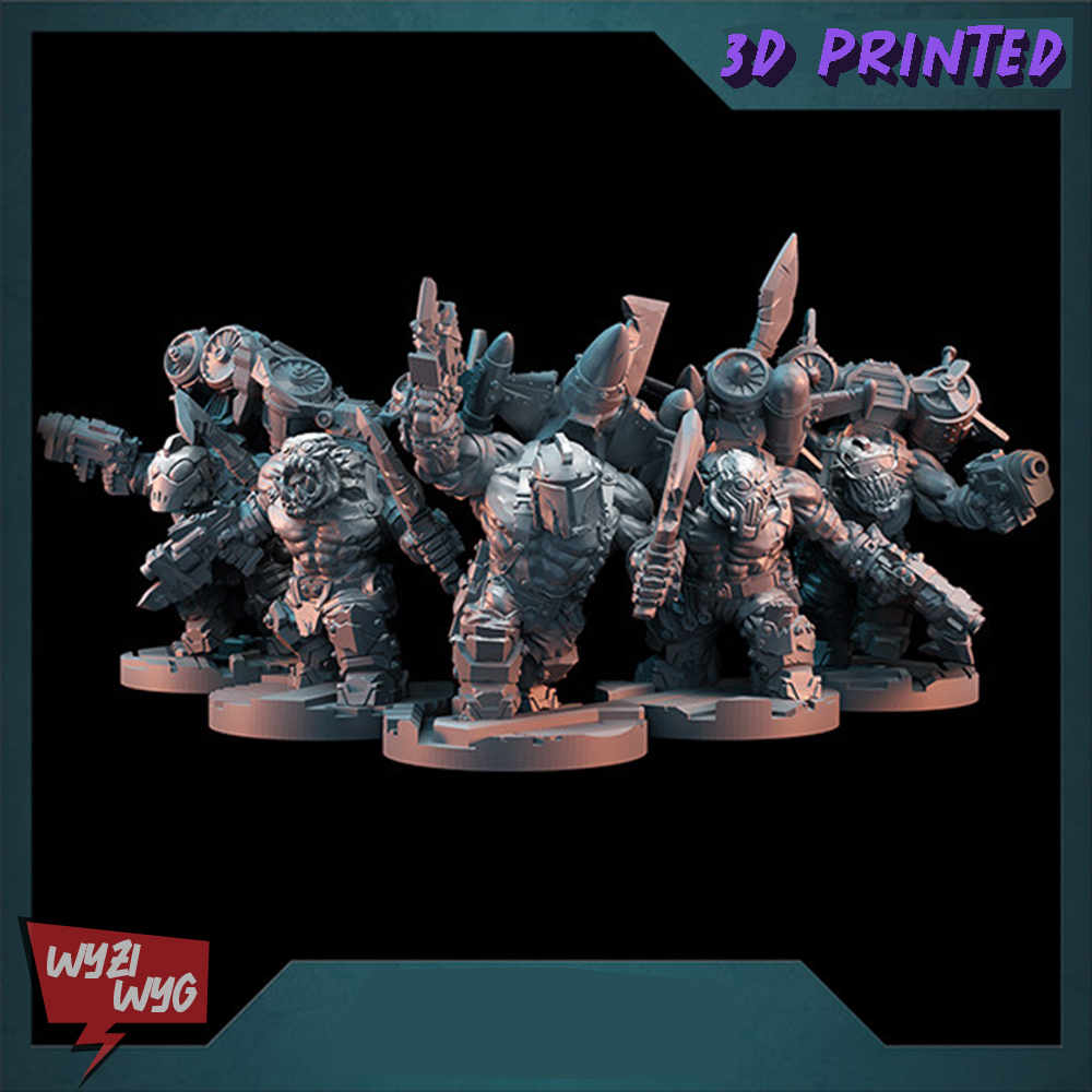 3D Printing Objects - Rocket Orcs Armour Miniature, Green Skin