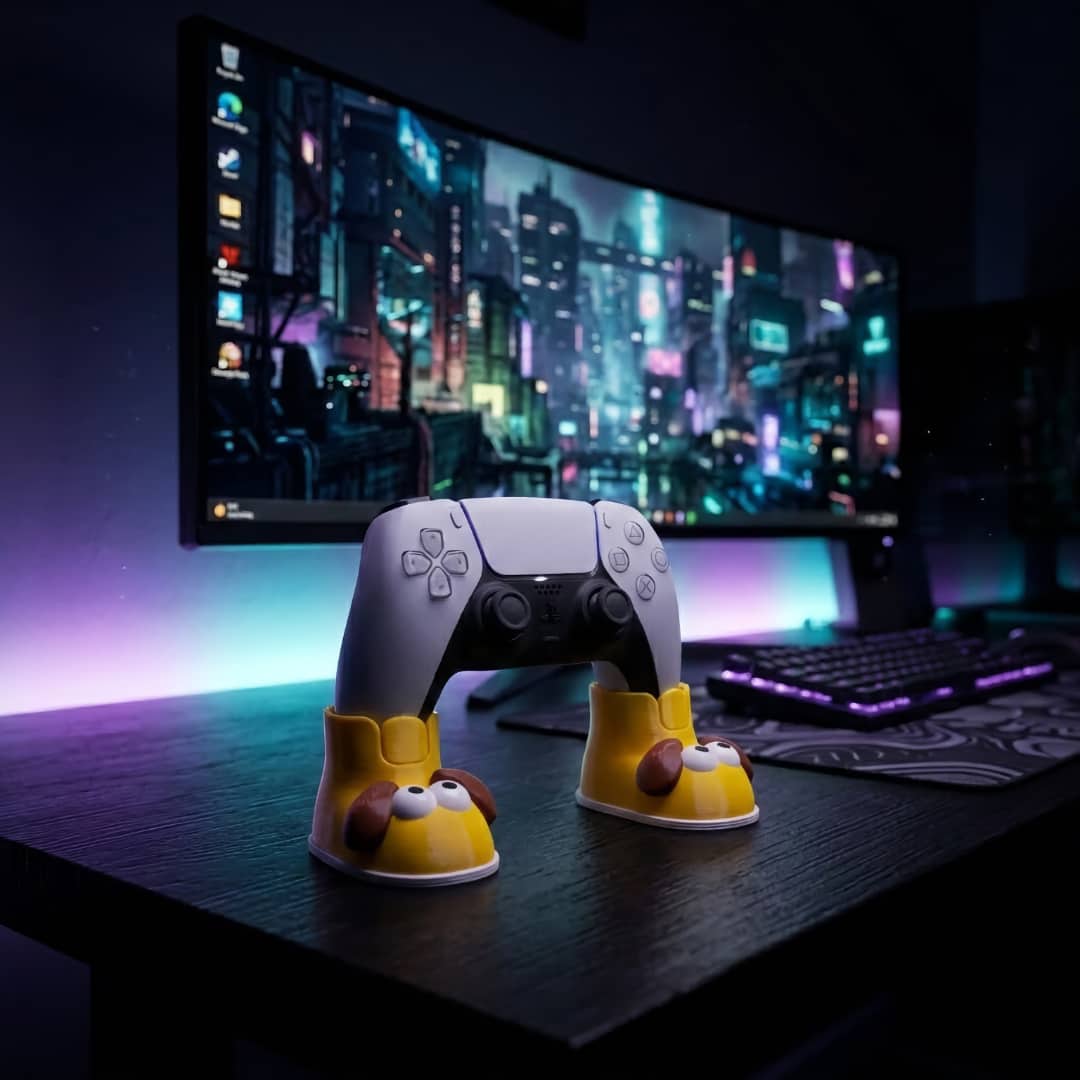3D Printing Xbox Controller Holder - Funny Big Yellow Boot Controller Holder