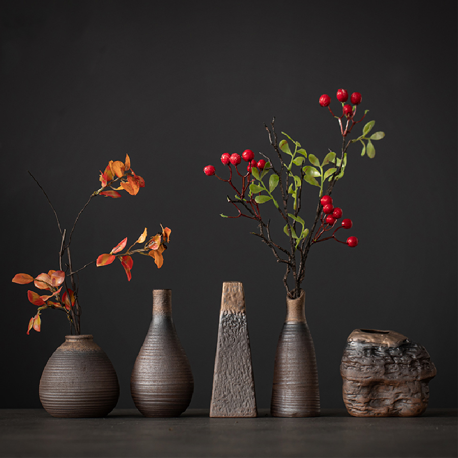 3D Printing Vase - Retro rough pottery mini flower vase,