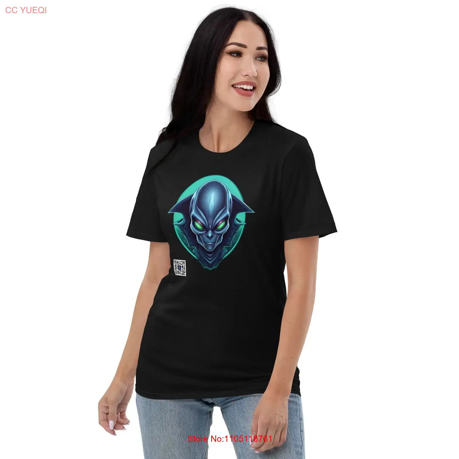 3D Printing Qr Codes - Alien T Shirt smartphone camera scannable