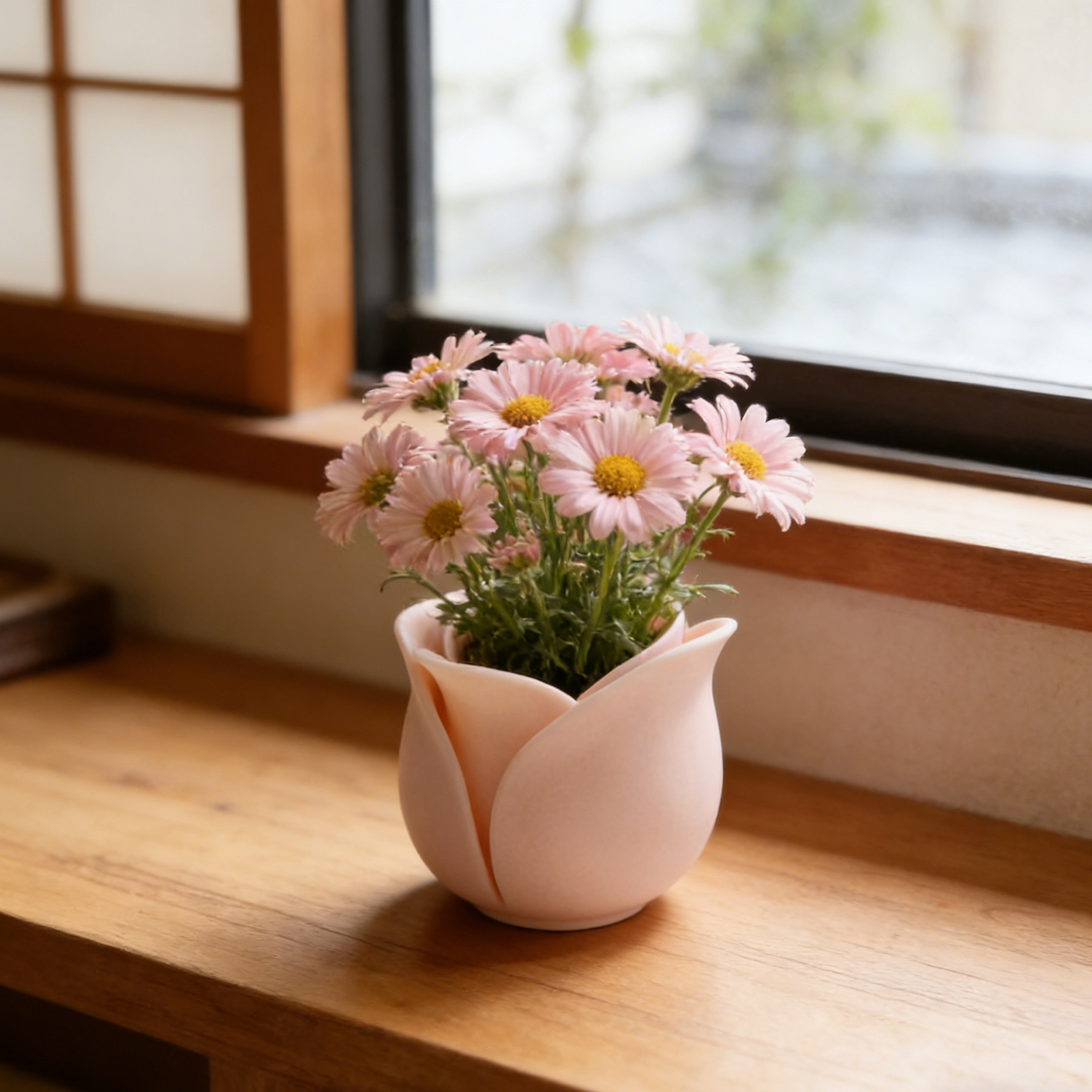 3D Printing Vase - 3D Printed Plastic-Rose Planter Durable UV-Resistant