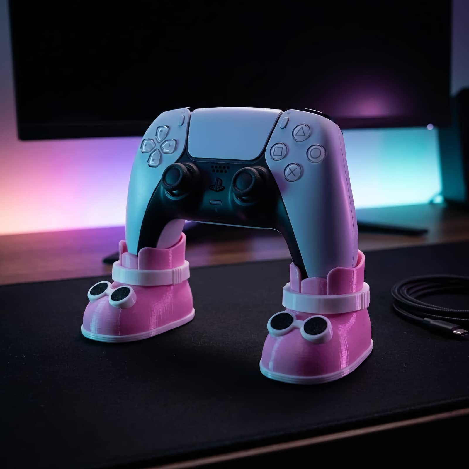 3D Printing Xbox Controller Holder - 3D Printed Cute Pink Shoes Controller