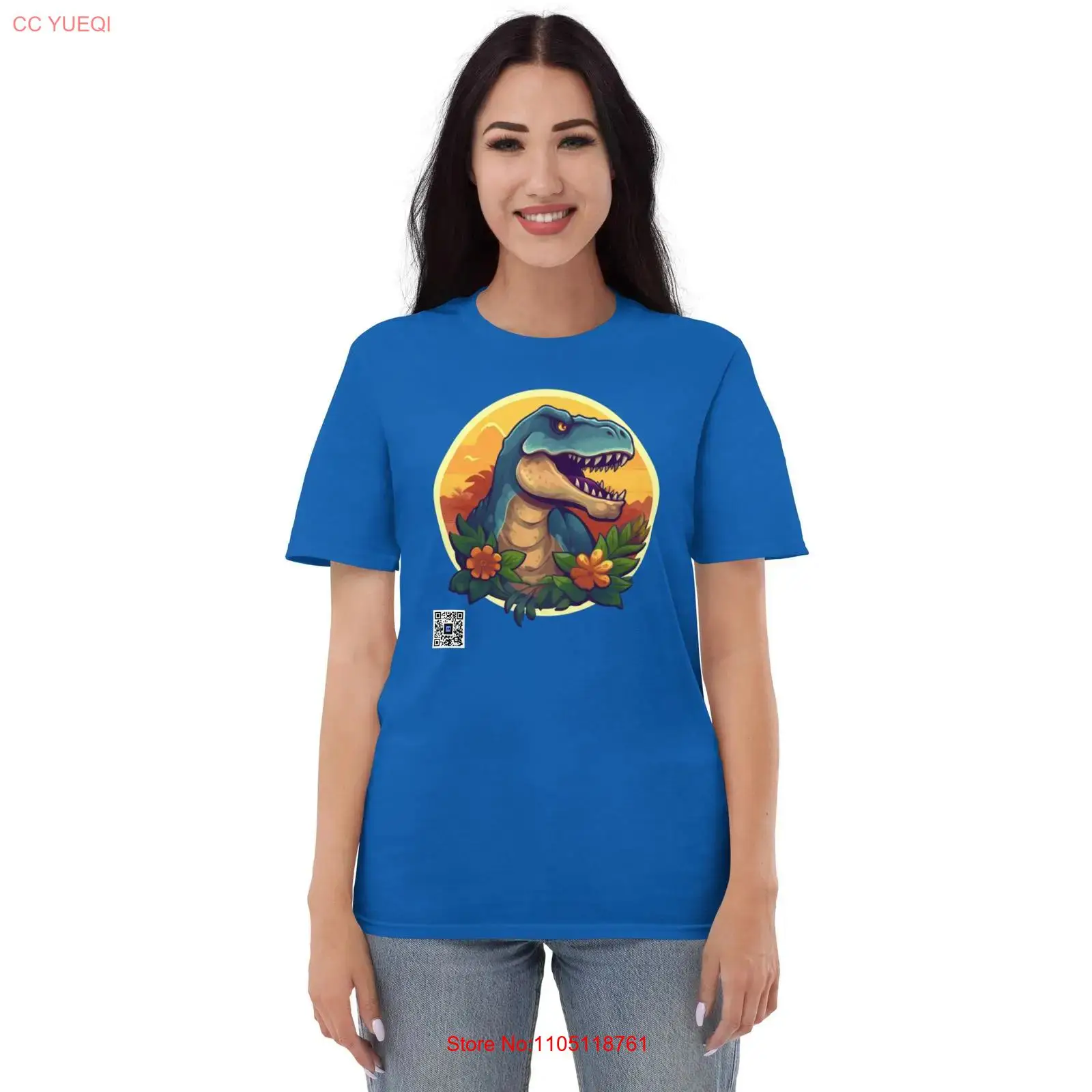 3D Printing Qr Codes - Dinosaur T Shirt smartphone camera scannable