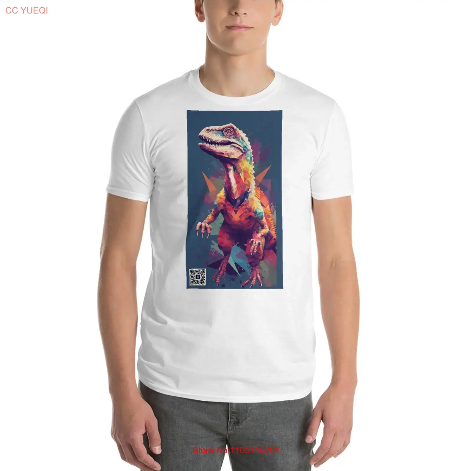 3D Printing Qr Codes - Dinosaur T Shirt smartphone camera scannable