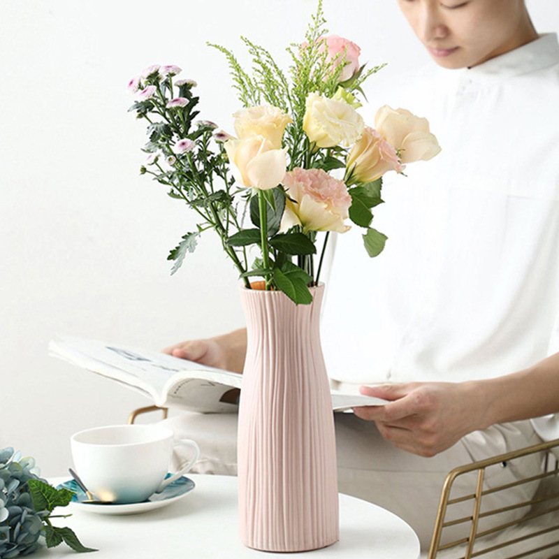3D Printing Vase - 1pc Plastic Vase Home Decoration White