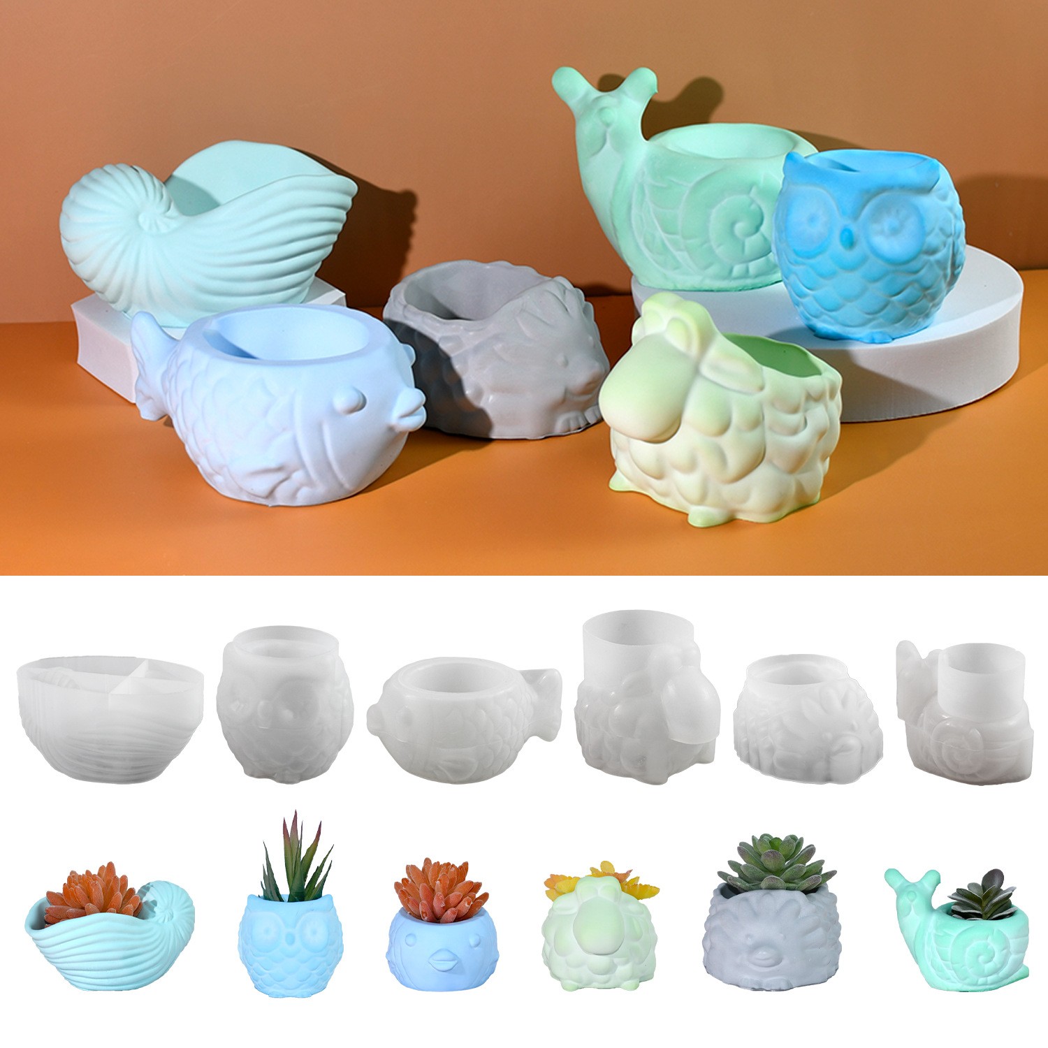 3D Animal Flower Pot Silicone  - 3D Printing Vase のレビューと価格