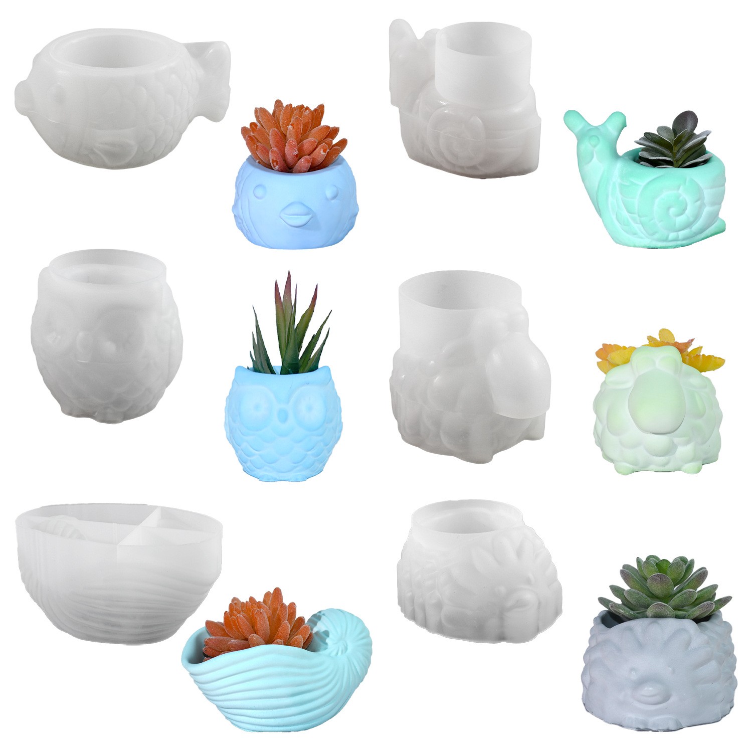 3D Animal Flower Pot Silicone  - 3D Printing Vase のレビューと価格