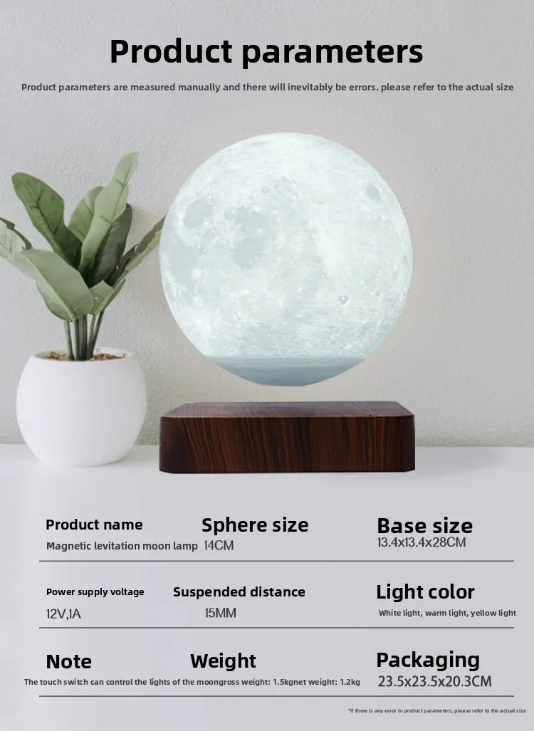 Maglev moon lamp home 3D print - 3D Printing Jewelry のレビューと価格