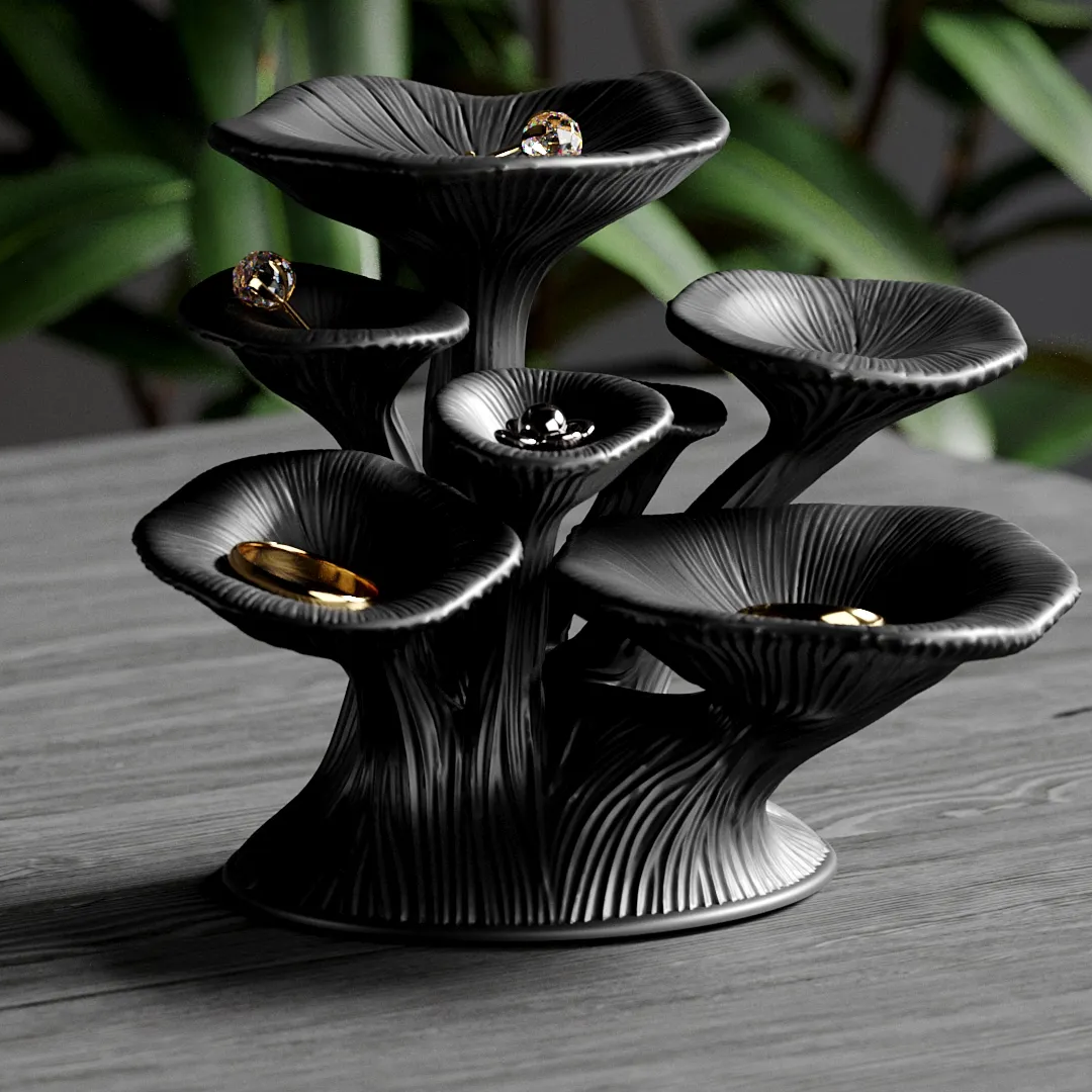 3D printed mushroom-shaped sto - 3D Printing Jewelry のレビューと価格