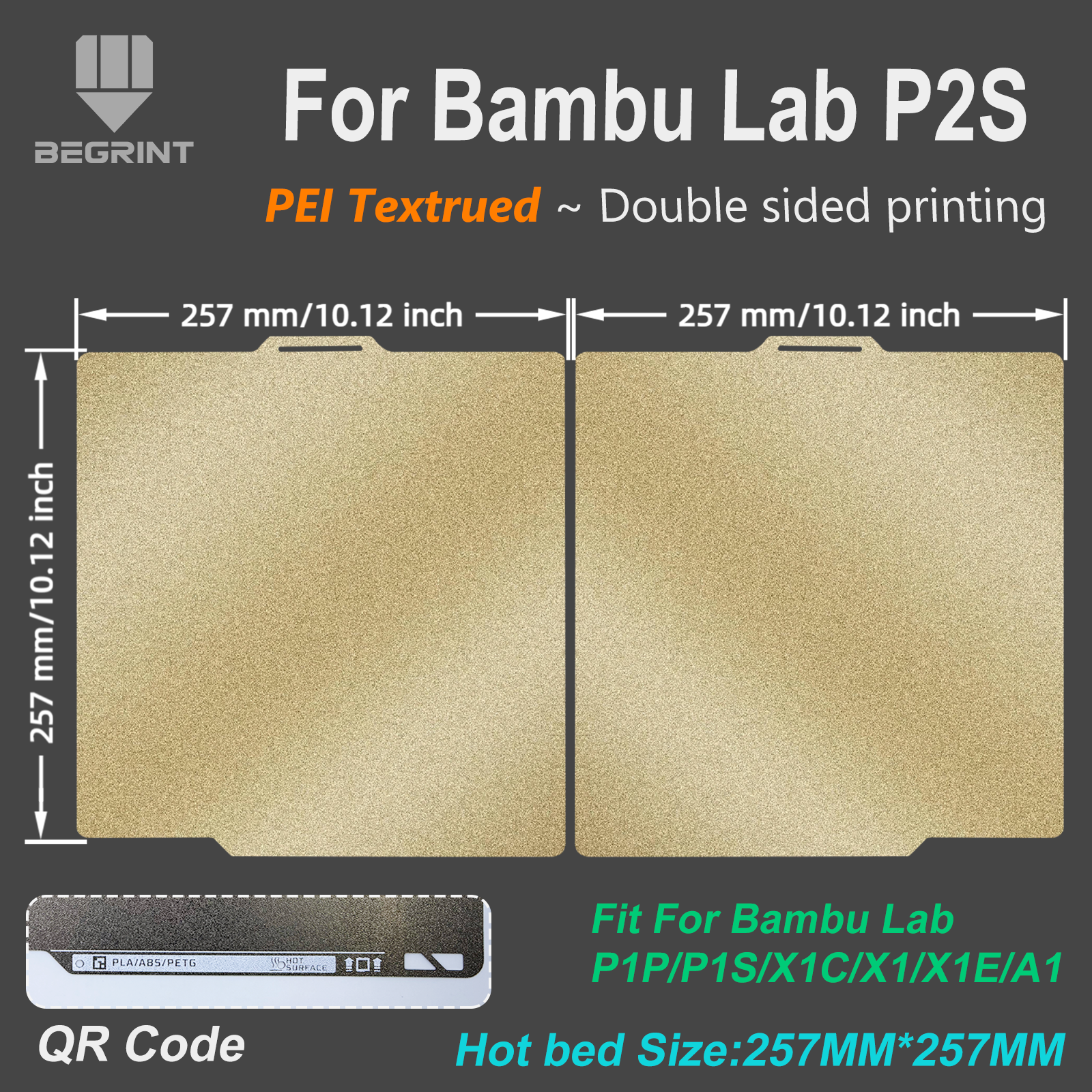 For Bambu Lab P2S PEI Textured - 3D Printing Qr Codes のレビューと価格
