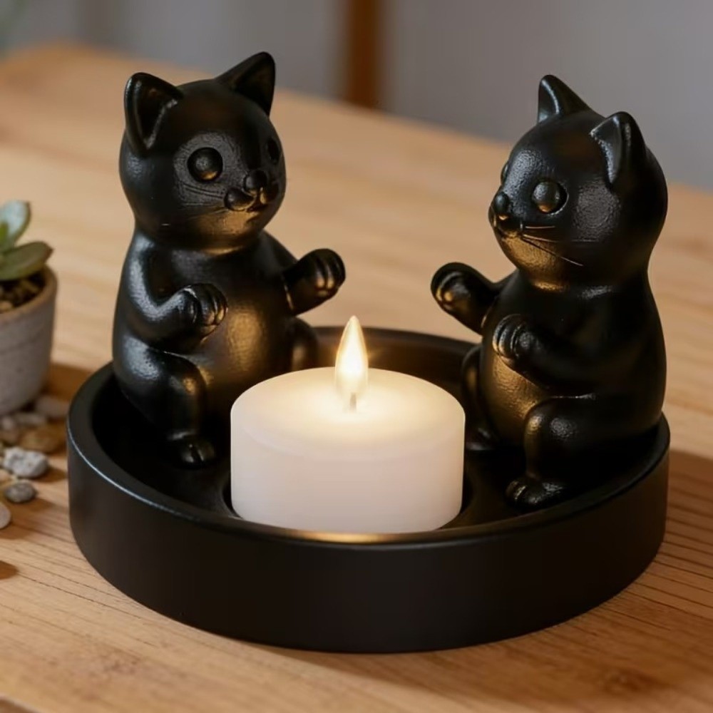Creative Cartoon Cat Candle Ho - 3D Printing Ring Holder のレビューと価格