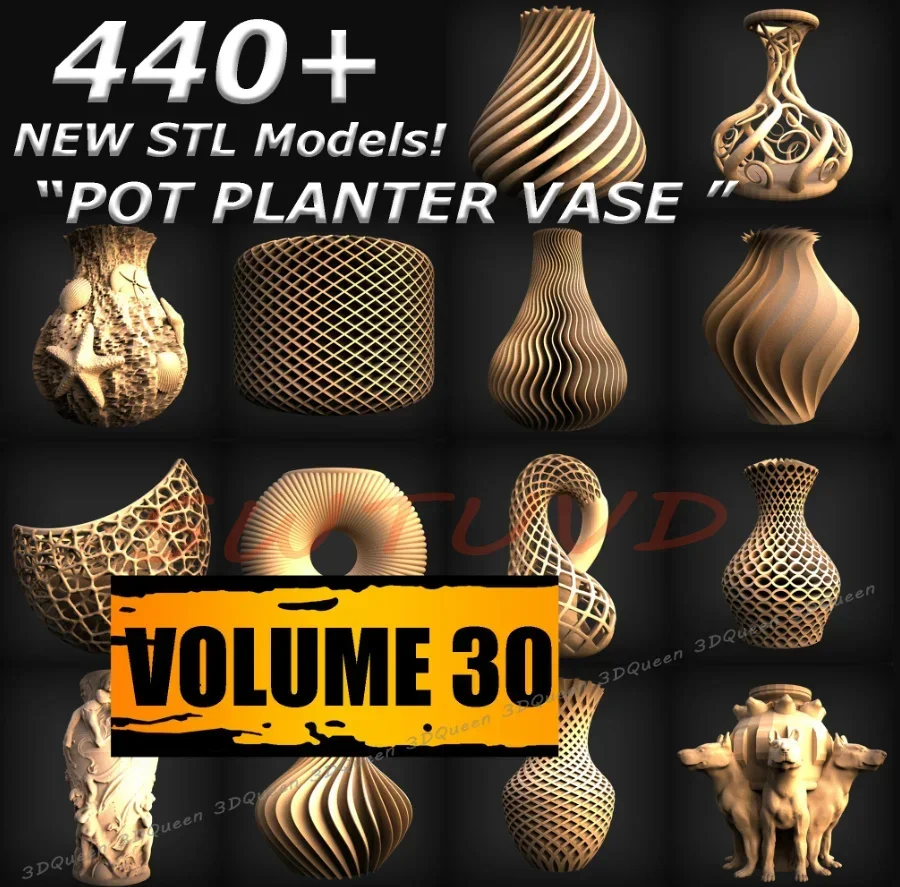 440+ Planter POT Vase STL File - 3D Printing Files のレビューと価格