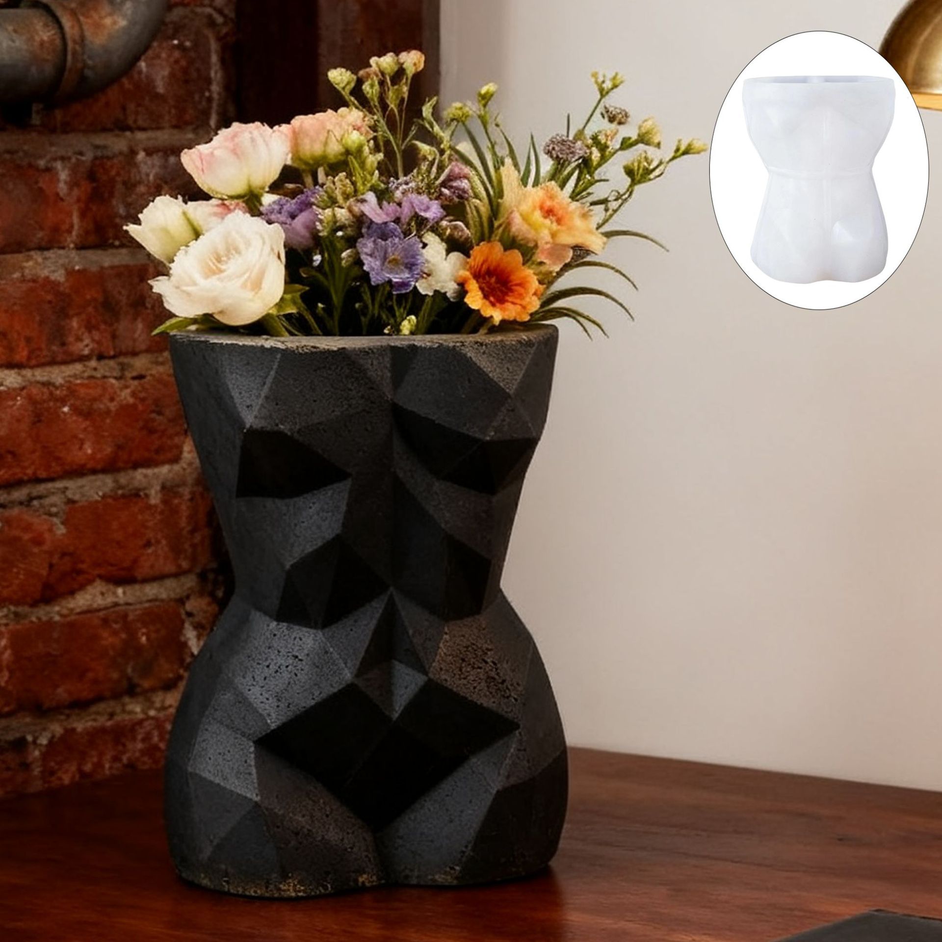 3D Geometric Female Body Flowe - 3D Printing Vase のレビューと価格