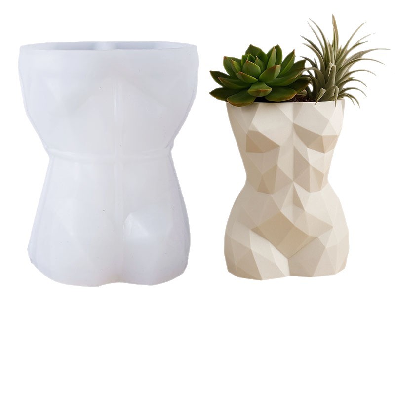 3D Geometric Female Body Flowe - 3D Printing Vase のレビューと価格