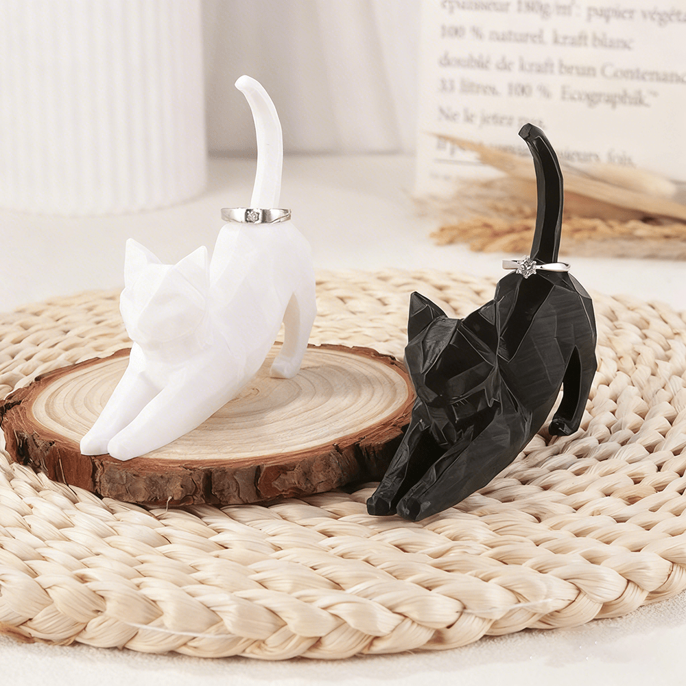 3D Printed Cat Statue Ring Hol - 3D Printing Ring Holder のレビューと価格