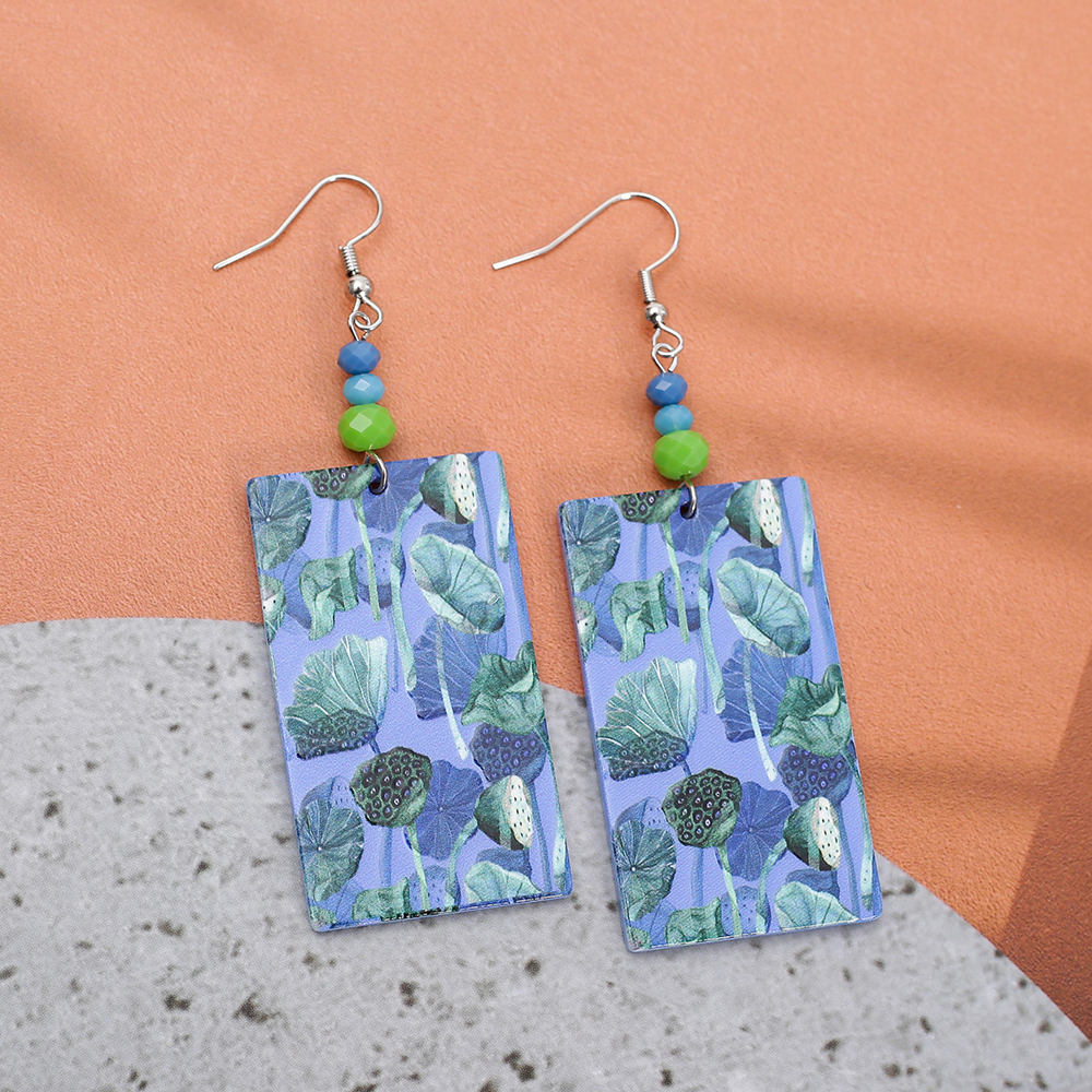 Fashion Green Blue Lotus Flowe - 3D Printing Jewelry のレビューと価格