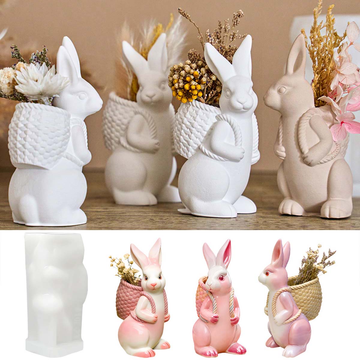 3D Easter Bunny Silicone Mold  - 3D Printing Vase のレビューと価格