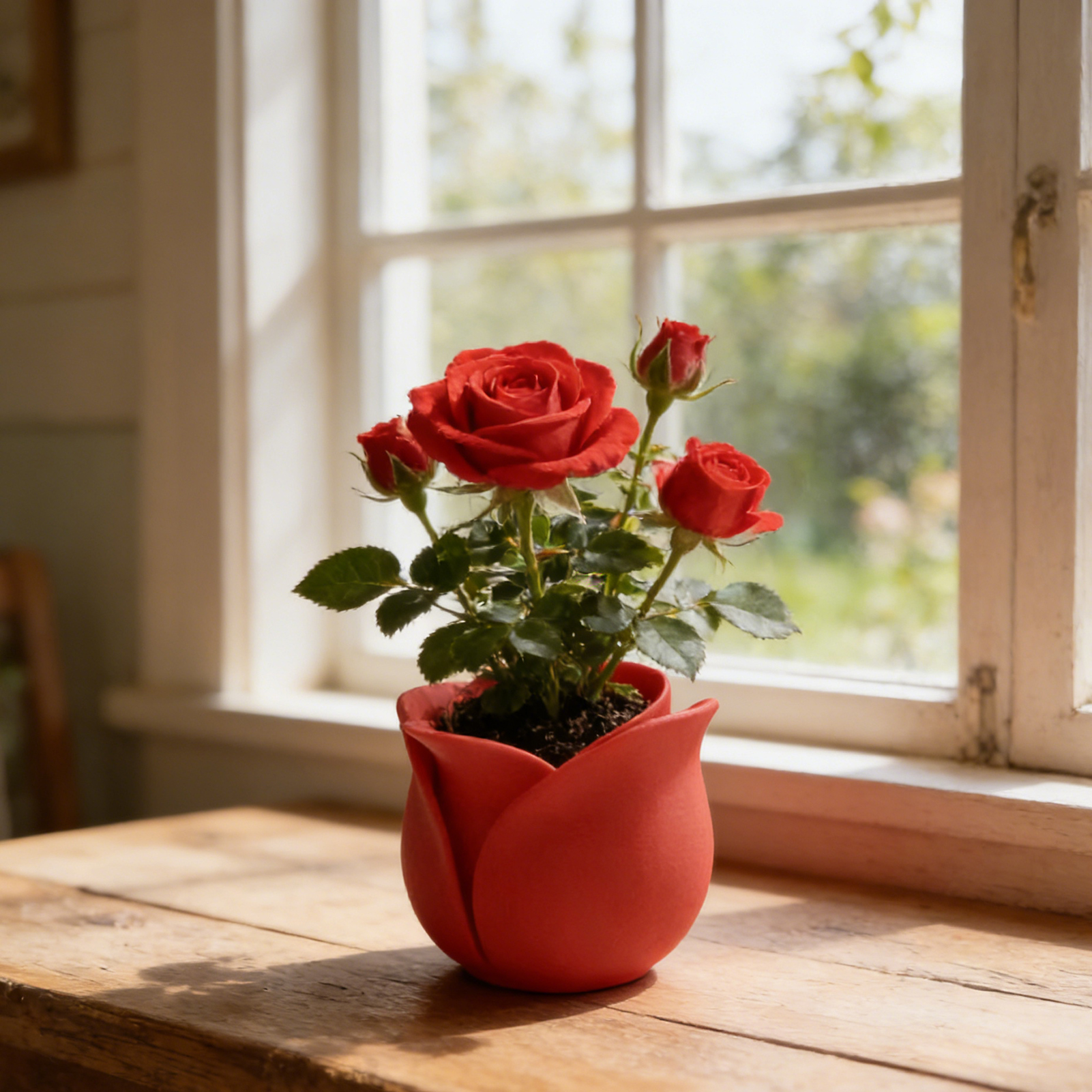 3D Printed Plastic-Rose Plante - 3D Printing Vase のレビューと価格