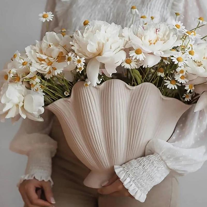 Ceramic Vase Sea Shell Lotus L - 3D Printing Vase のレビューと価格