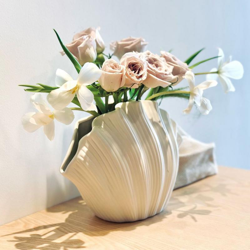 Ceramic Vase Sea Shell Lotus L - 3D Printing Vase のレビューと価格