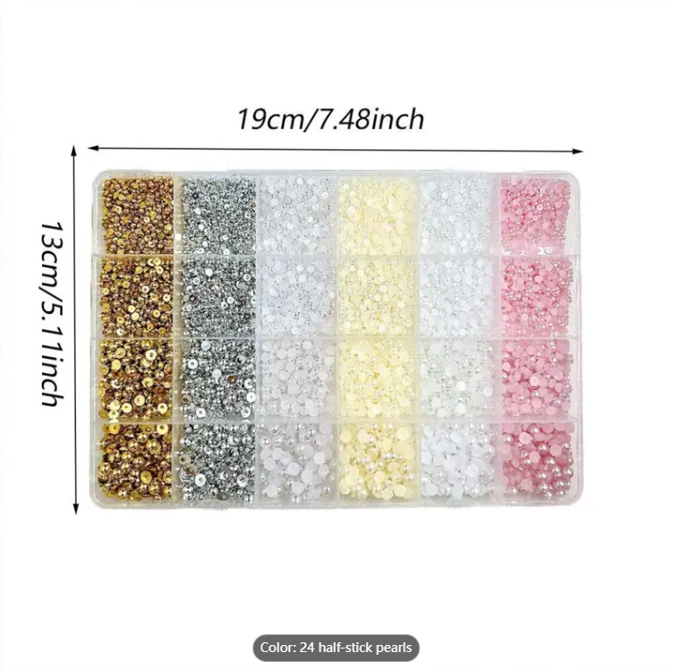 1Box 3800pcs 3D Flatback Pearl - 3D Printing Jewelry のレビューと価格