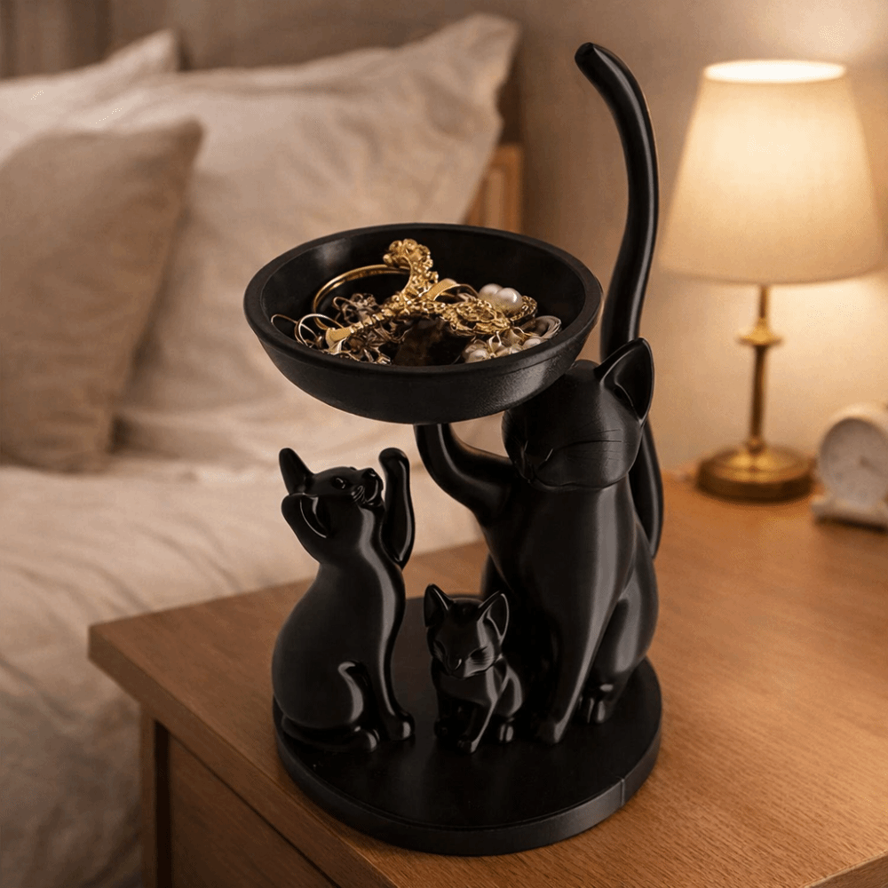 Cartoon Cat Jewelry Tray Decor - 3D Printing Ring Holder のレビューと価格