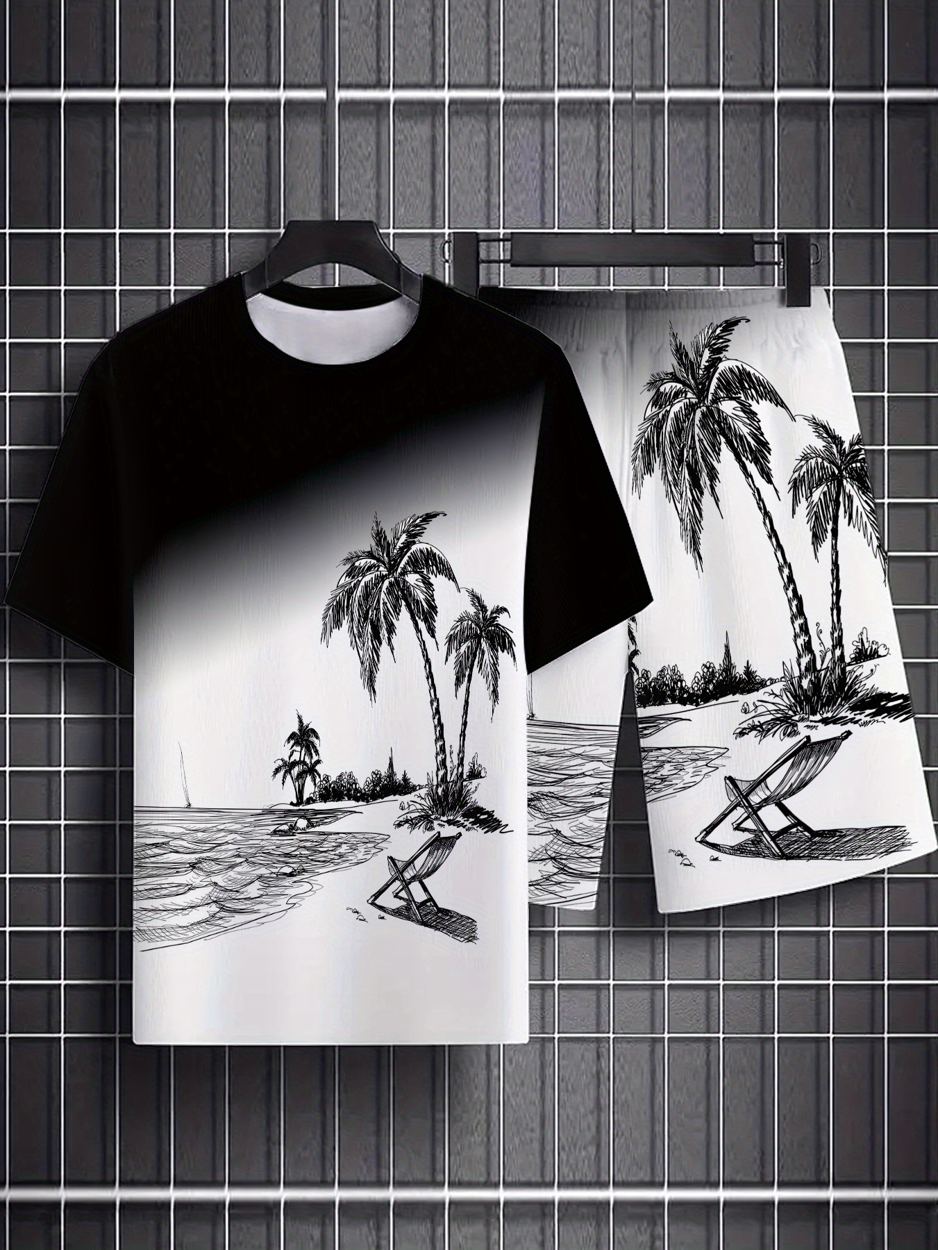 2026 Summer New Men's Short-Sl - 3D Printing Designing のレビューと価格