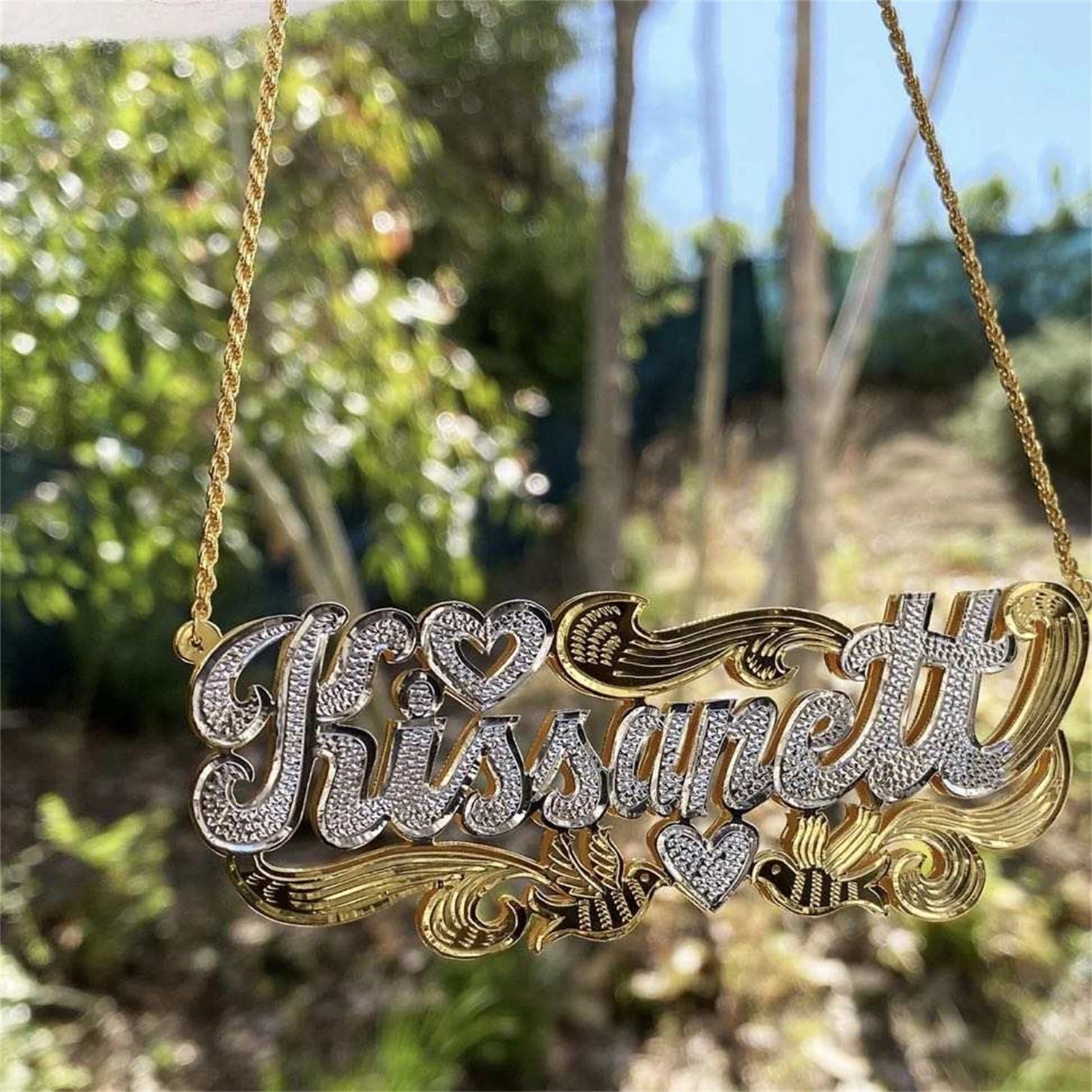 Zciti Custom Name Necklace 18K - 3D Printing Jewelry のレビューと価格