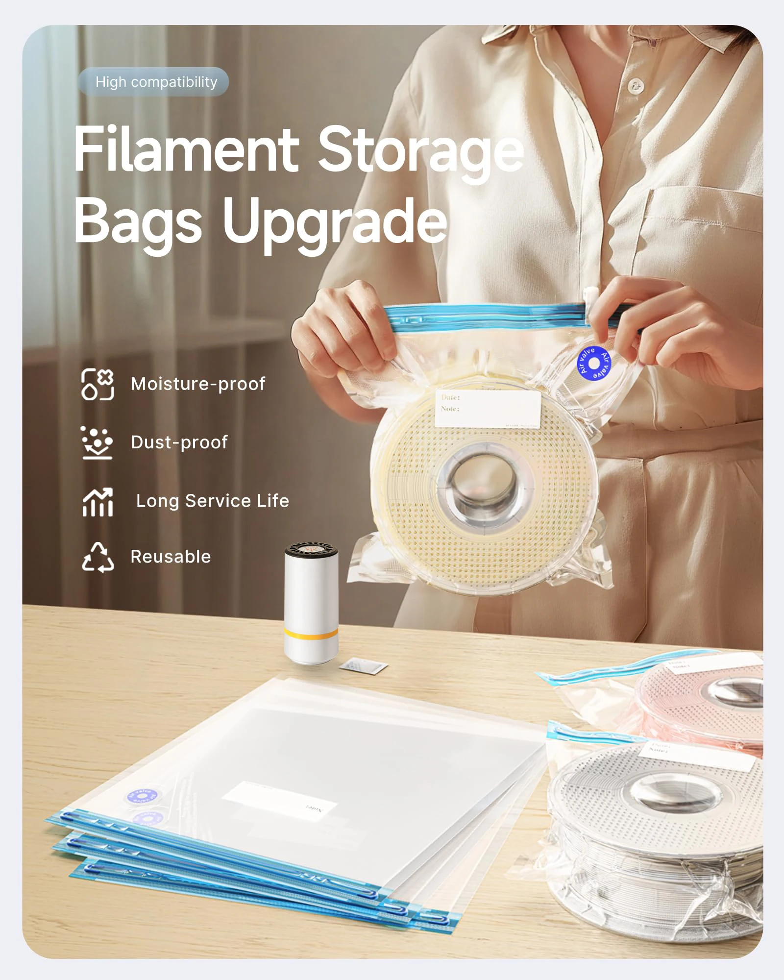 3D Printer Filament Vacuum Bag - 3D Printing Pdf のレビューと価格