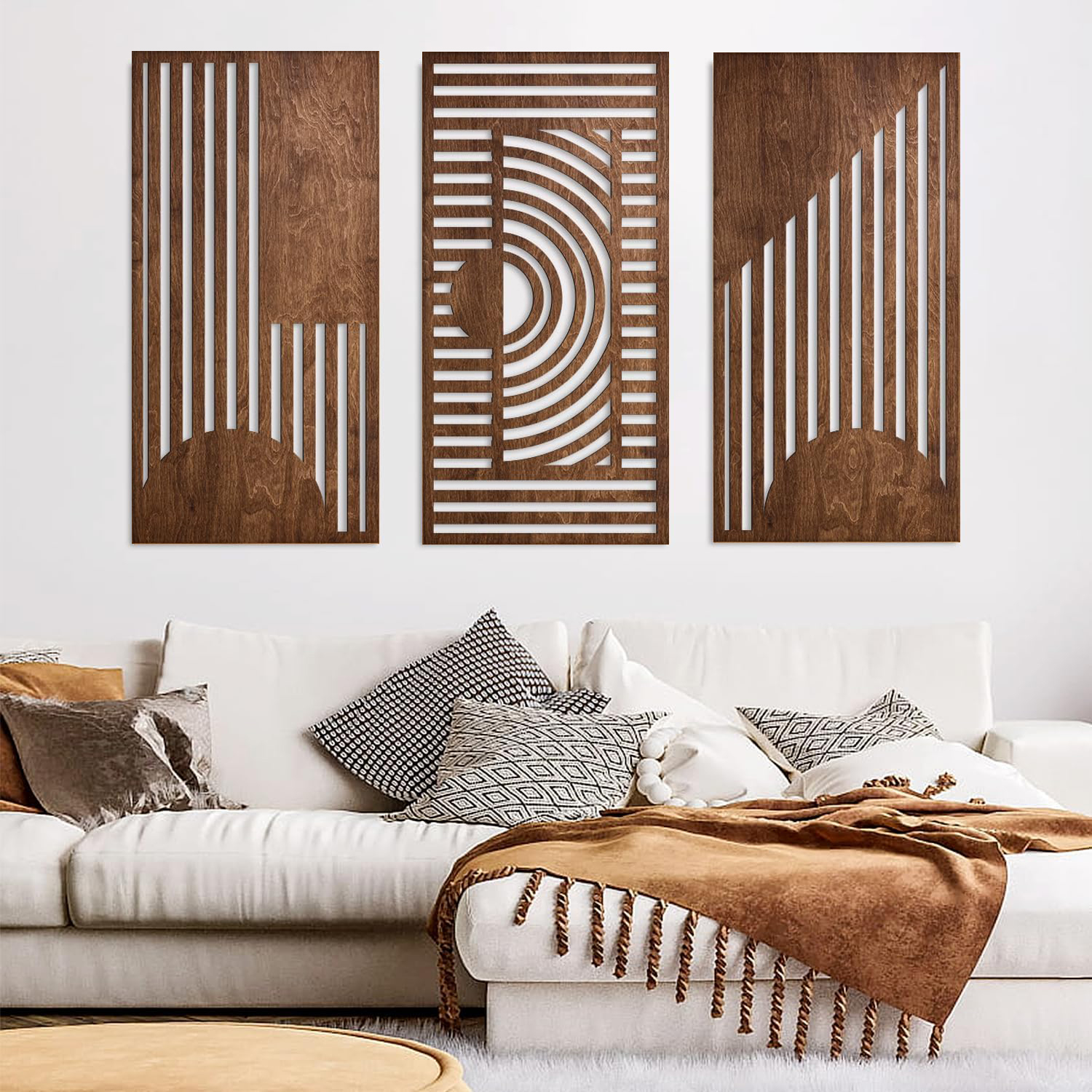 3 Pcs Geometric Wood Wall Art  - 3D Printing Objects のレビューと価格