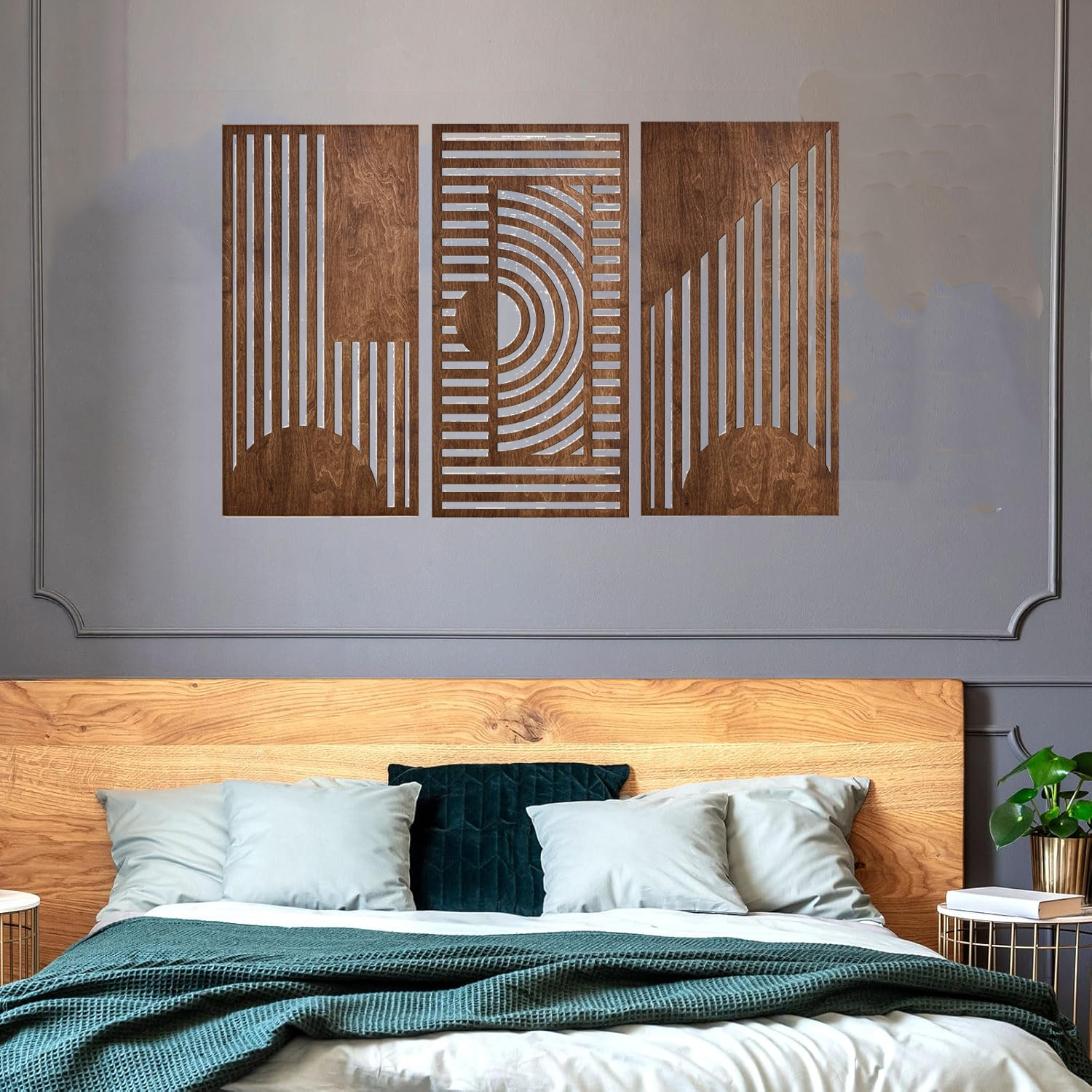 3 Pcs Geometric Wood Wall Art  - 3D Printing Objects のレビューと価格