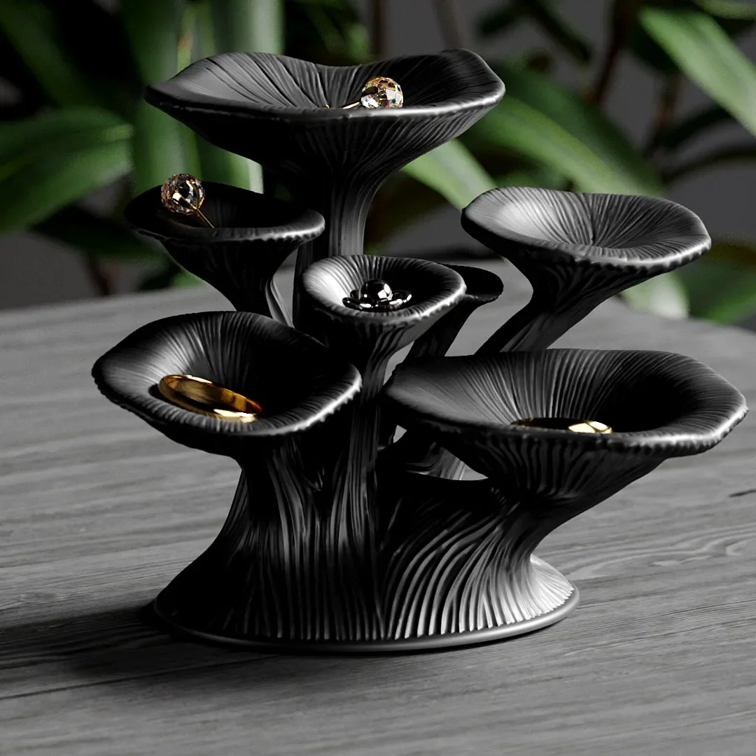 3D Printed Mushroom Shape Shel - 3D Printing Ring Holder のレビューと価格