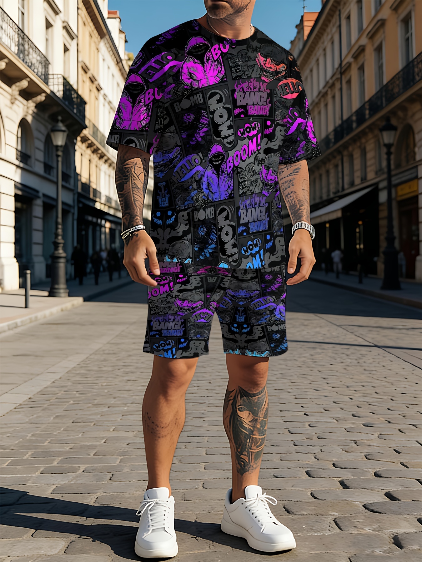 2026 Summer New Men's Short-Sl - 3D Printing Designing のレビューと価格