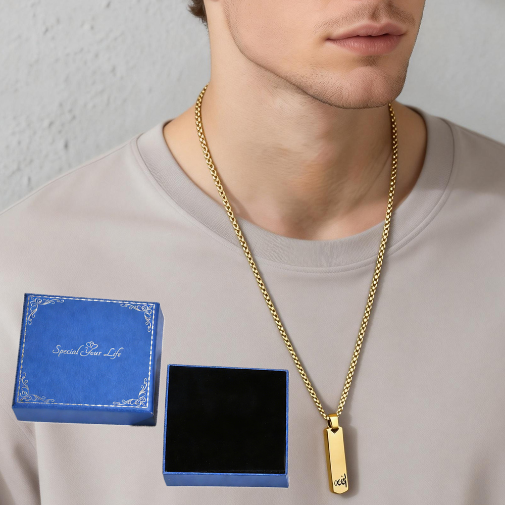 3D Bar Necklace, Cool Simple D - 3D Printing Jewelry のレビューと価格