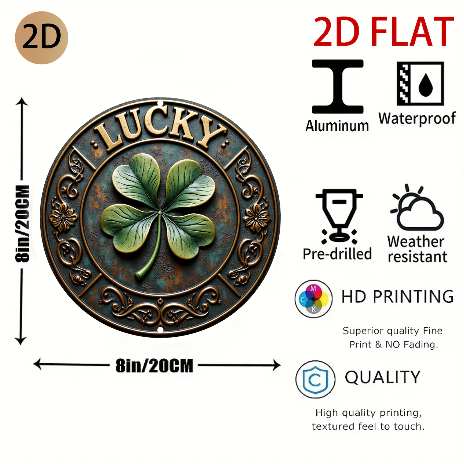 Vintage Rustic Metal Lucky Clo - 3D Printing Objects のレビューと価格