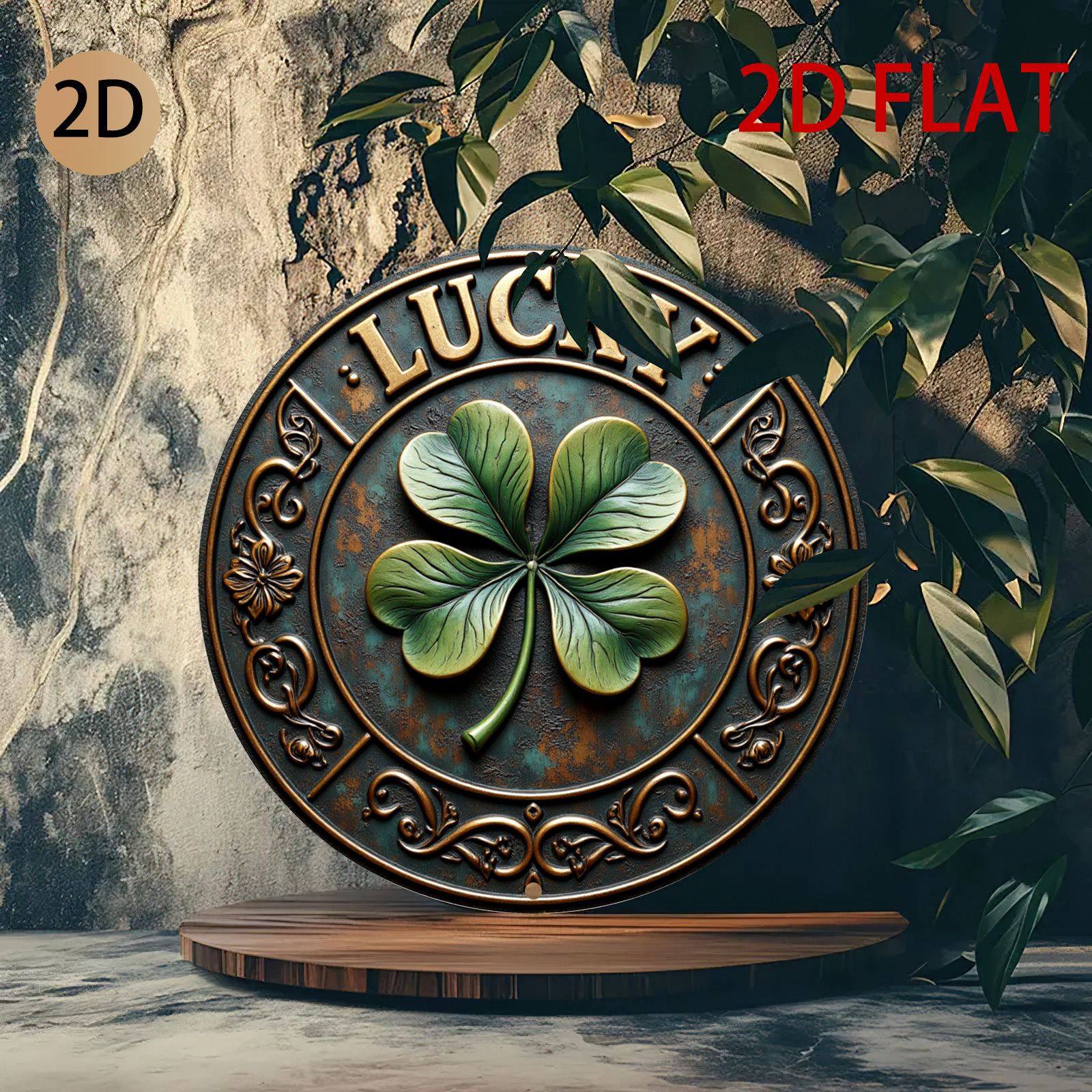 Vintage Rustic Metal Lucky Clo - 3D Printing Objects のレビューと価格