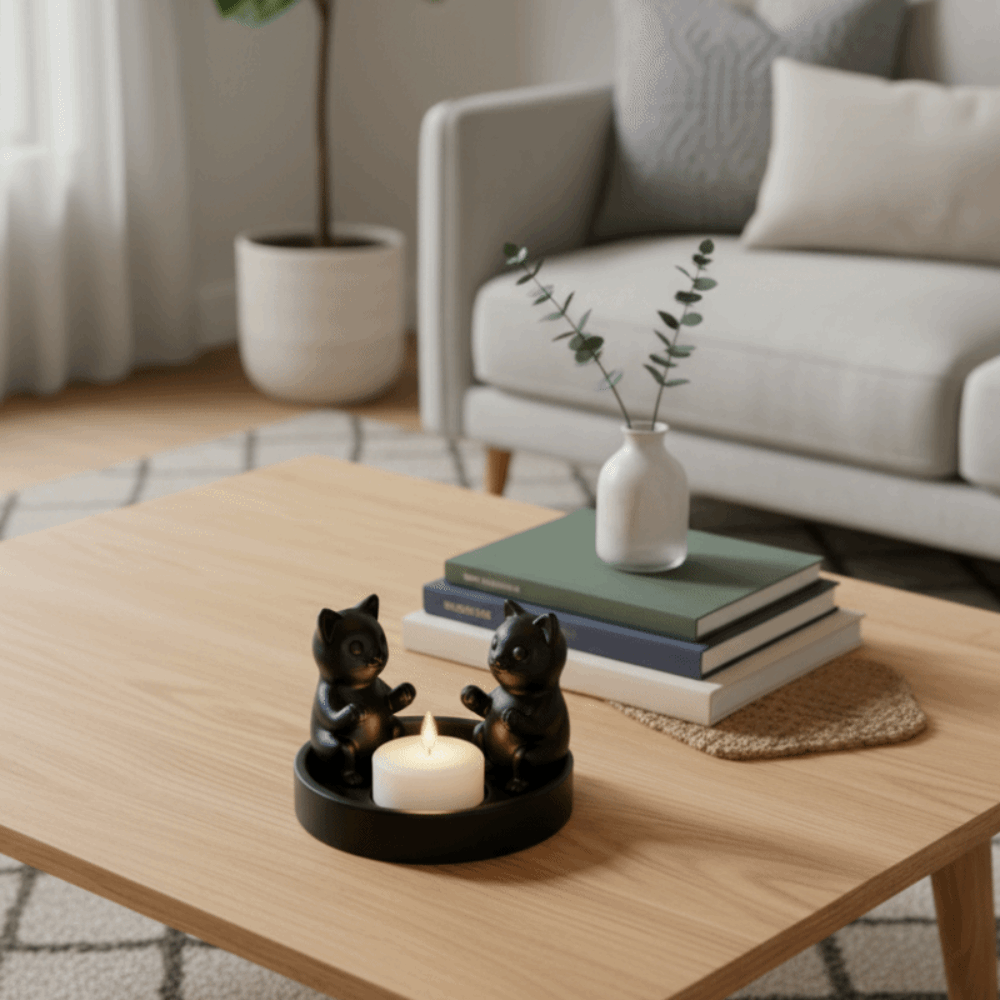 Meditation Space Cartoon Cat C - 3D Printing Ring Holder のレビューと価格