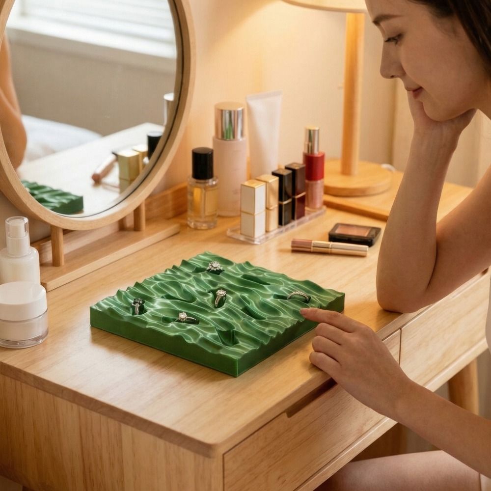 Sea Wave Ring Display Plates I - 3D Printing Ring Holder のレビューと価格
