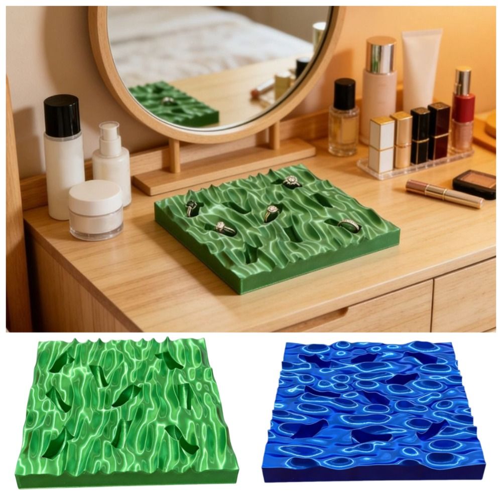 Sea Wave Ring Display Plates I - 3D Printing Ring Holder のレビューと価格