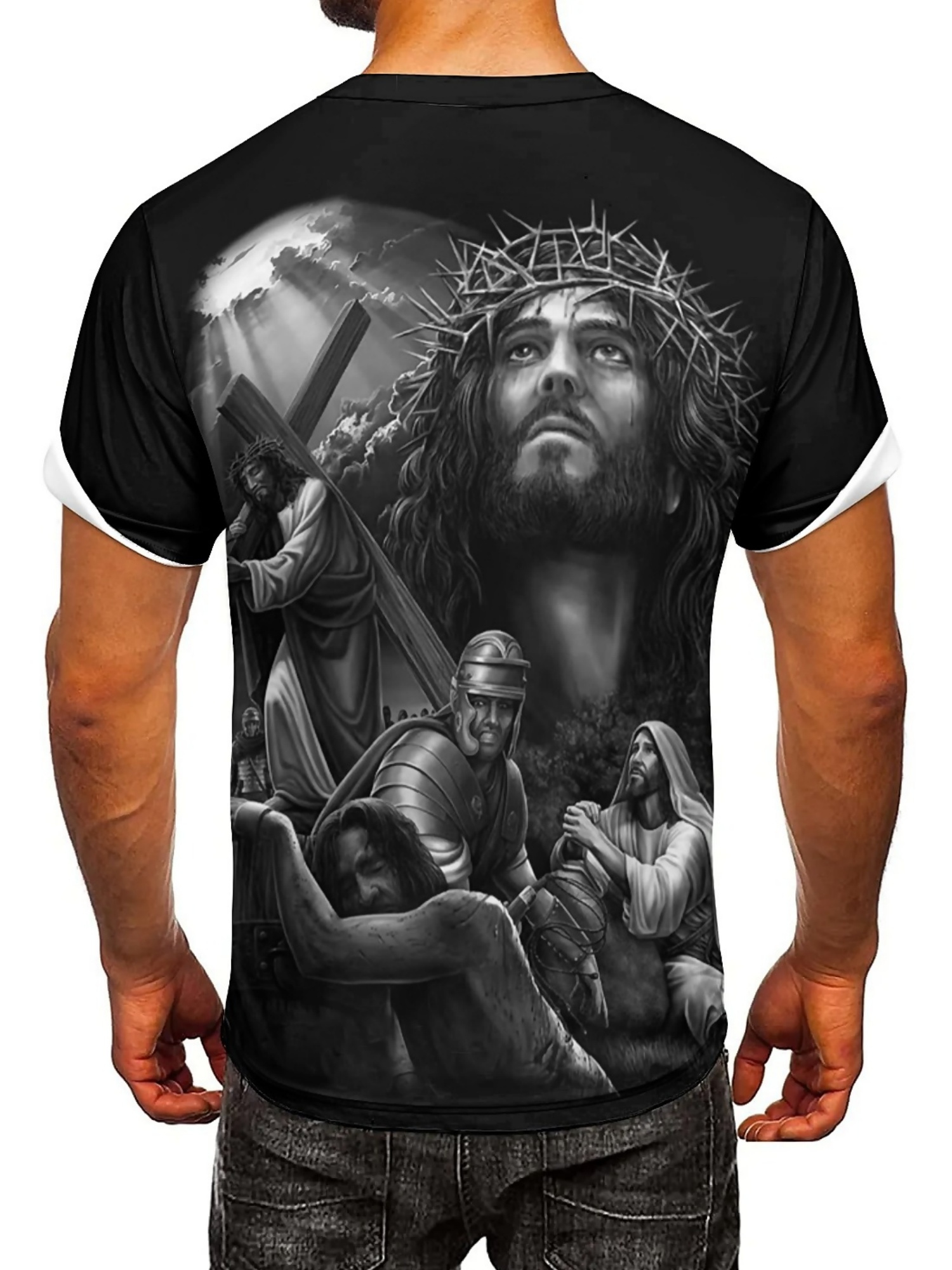 Men'S Plus Size Jesus 3D Print - 3D Printing Designing のレビューと価格