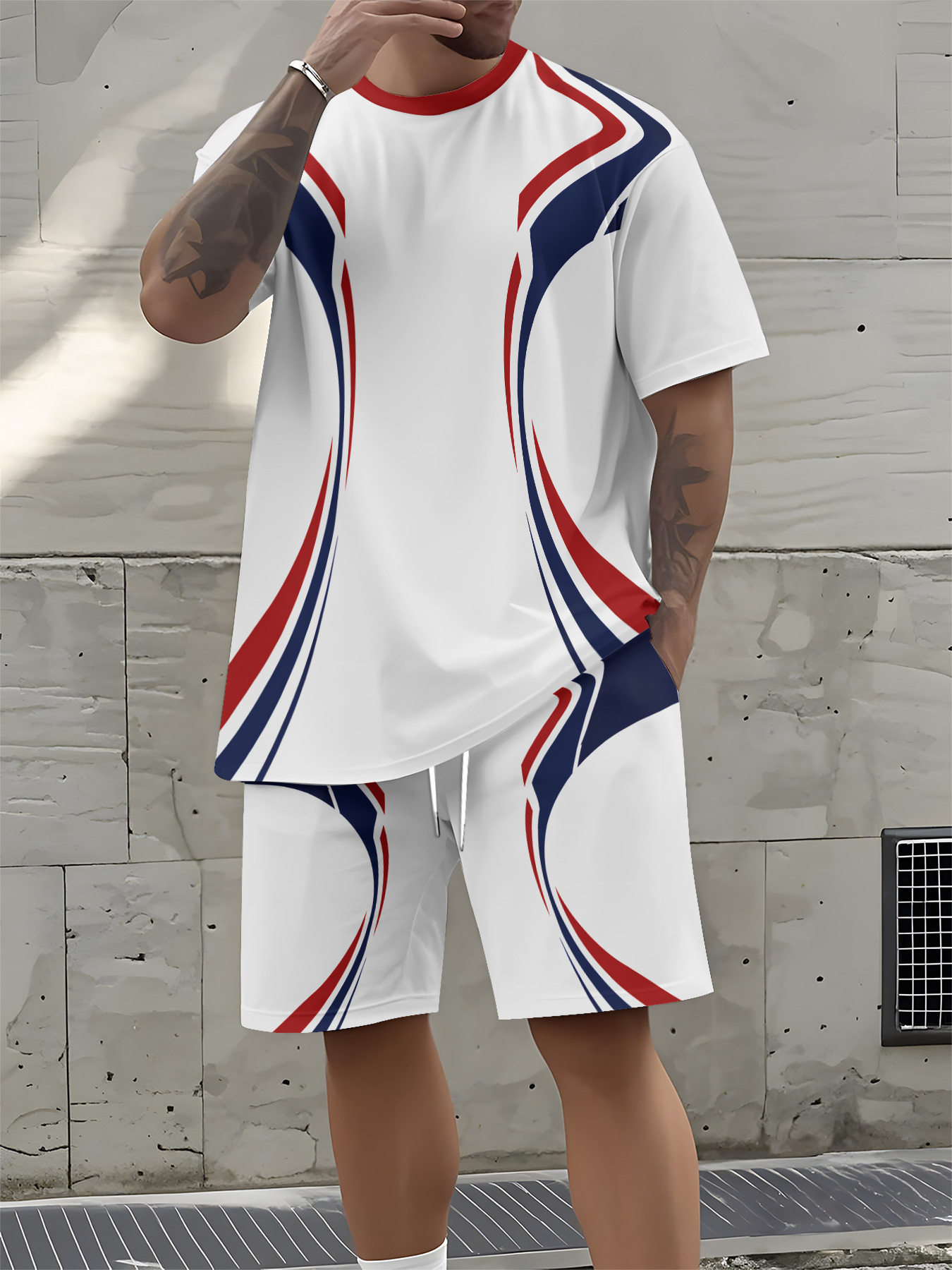 2026 Summer New Men's Short-Sl - 3D Printing Designing のレビューと価格