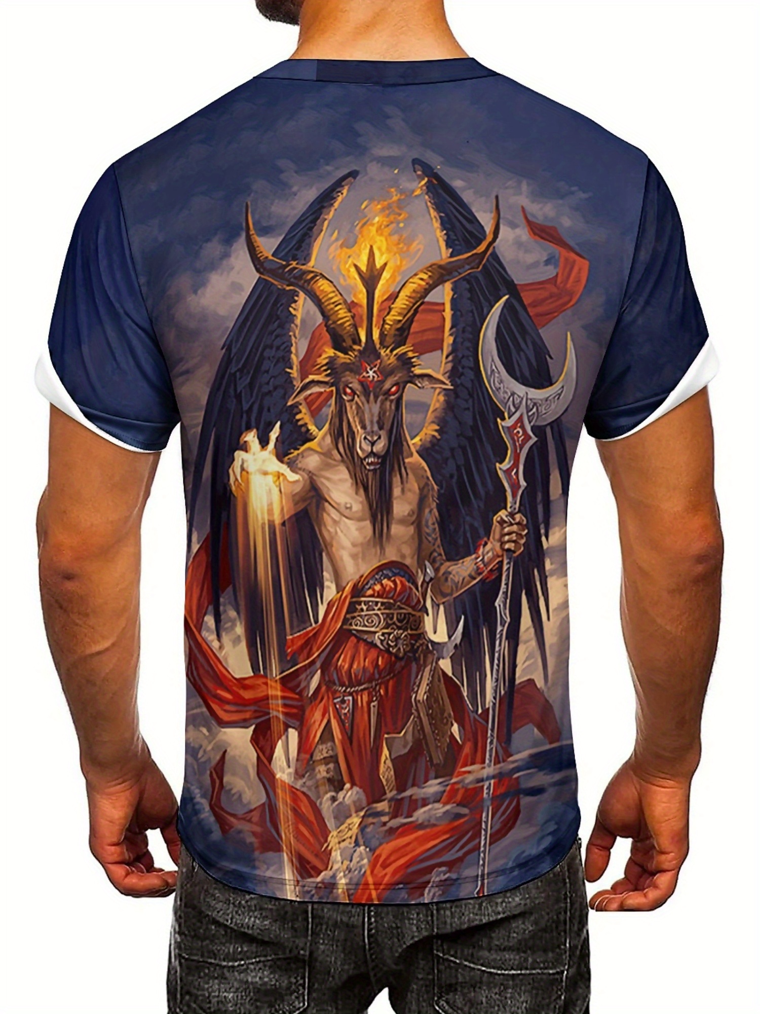 Men's 3D Demon Print T-Shirt | - 3D Printing Designing のレビューと価格